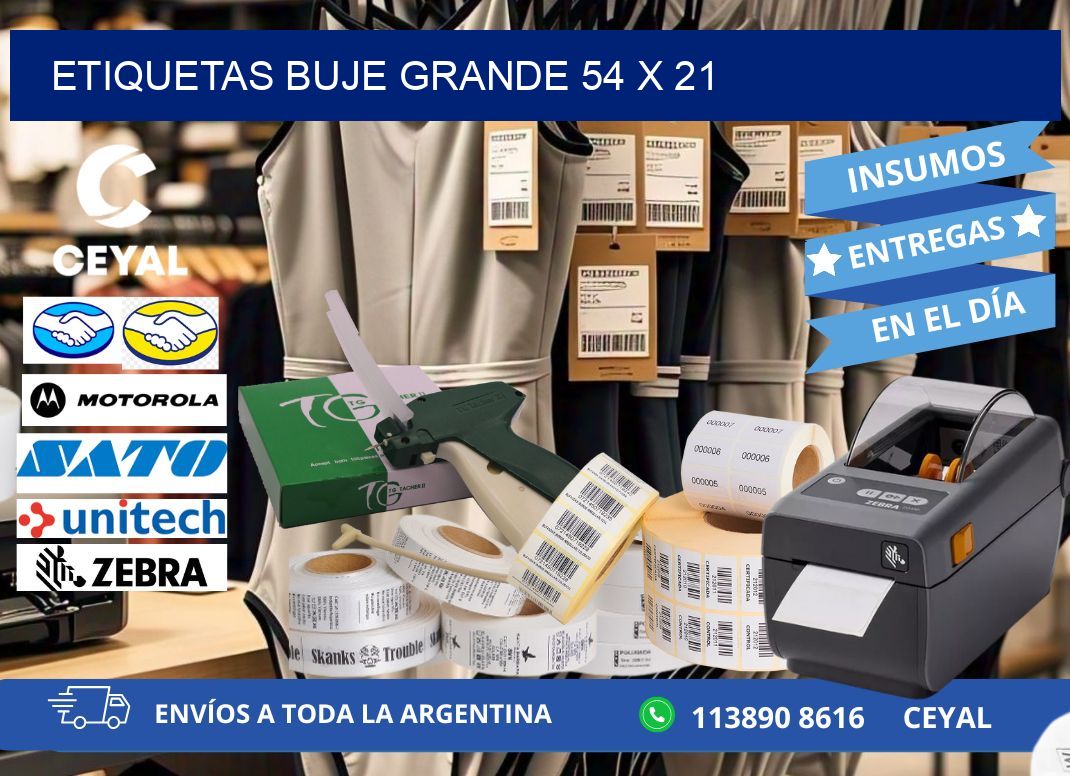 Etiquetas buje grande 54 x 21
