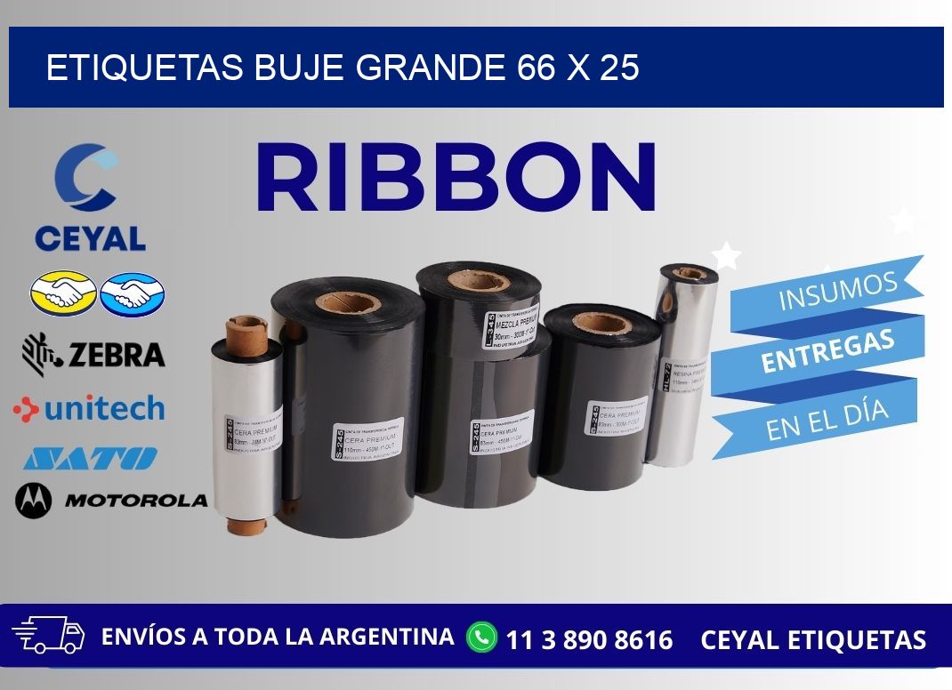 Etiquetas buje grande 66 x 25