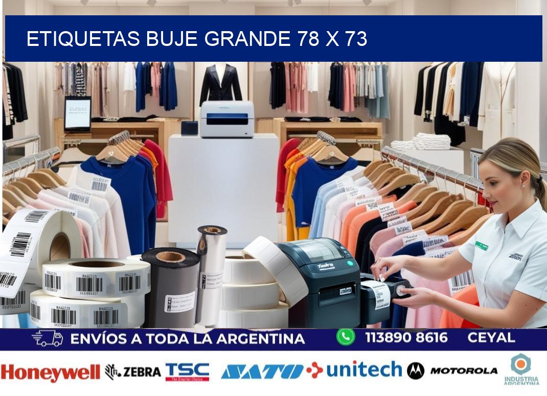 Etiquetas buje grande 78 x 73