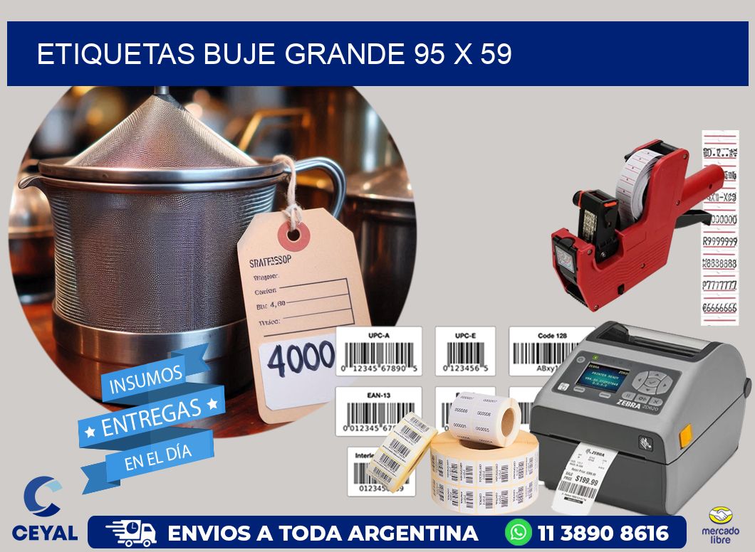 Etiquetas buje grande 95 x 59