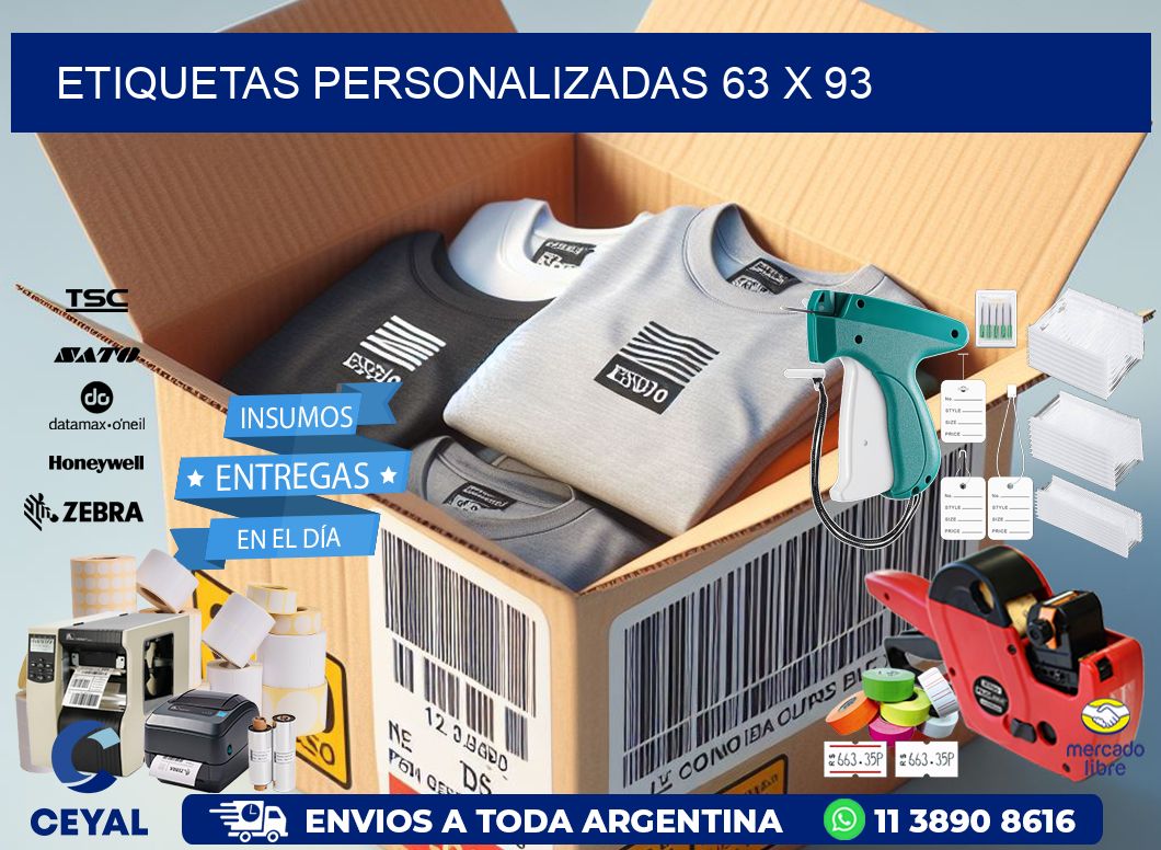 Etiquetas personalizadas 63 x 93