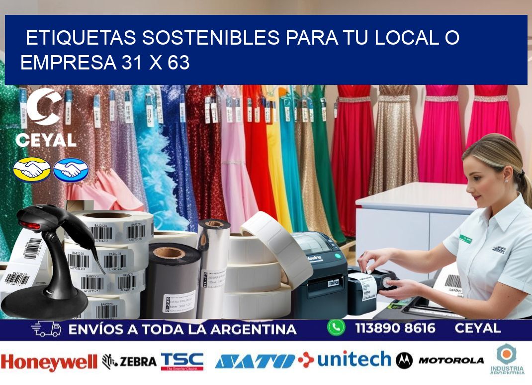 Etiquetas sostenibles para tu local o empresa 31 x 63