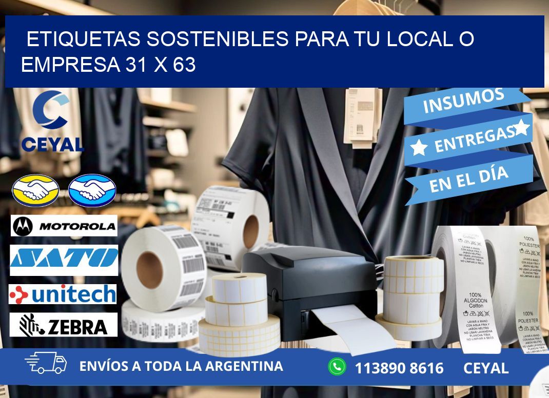 Etiquetas sostenibles para tu local o empresa 31 x 63
