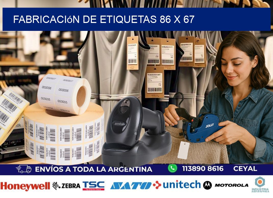 Fabricación de etiquetas 86 x 67