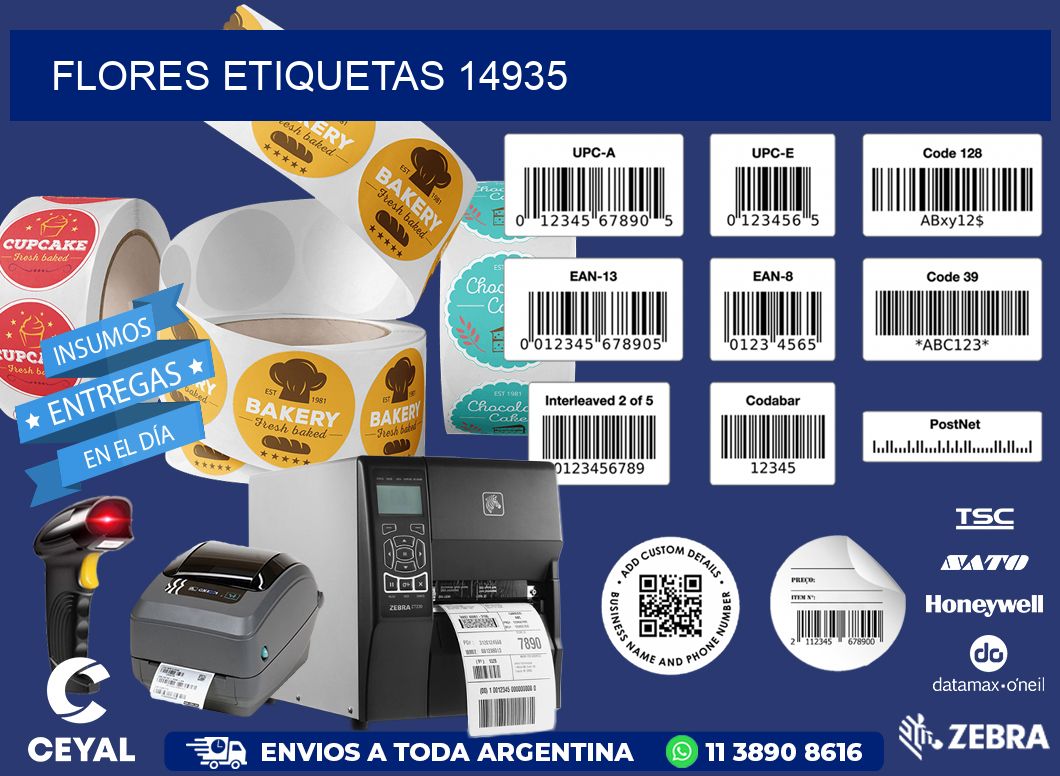 Flores etiquetas 14935