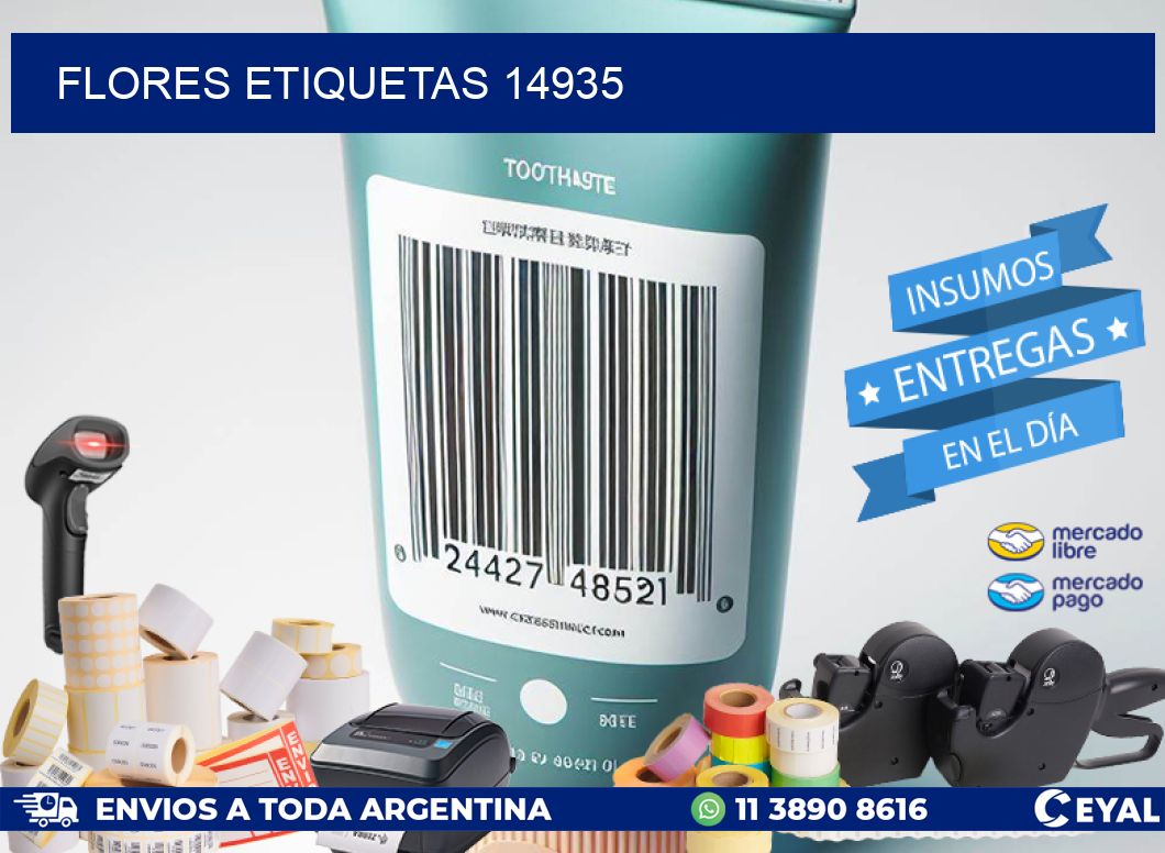 Flores etiquetas 14935