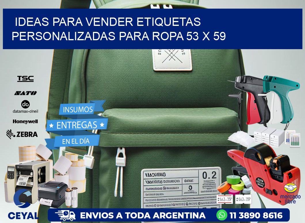 Ideas para Vender Etiquetas Personalizadas para Ropa 53 x 59