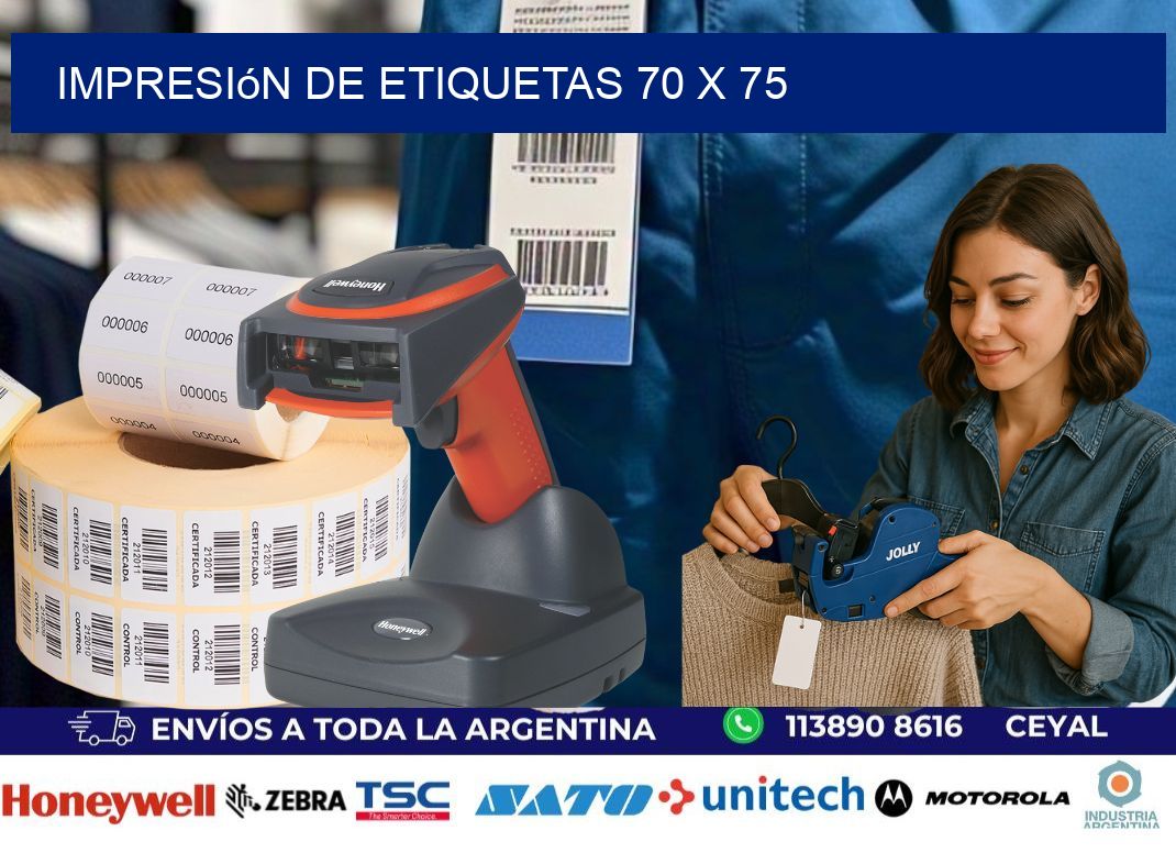 Impresión de etiquetas 70 x 75