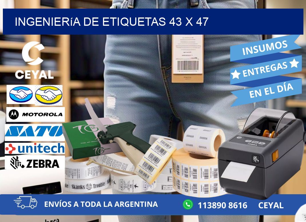 Ingeniería de etiquetas 43 x 47