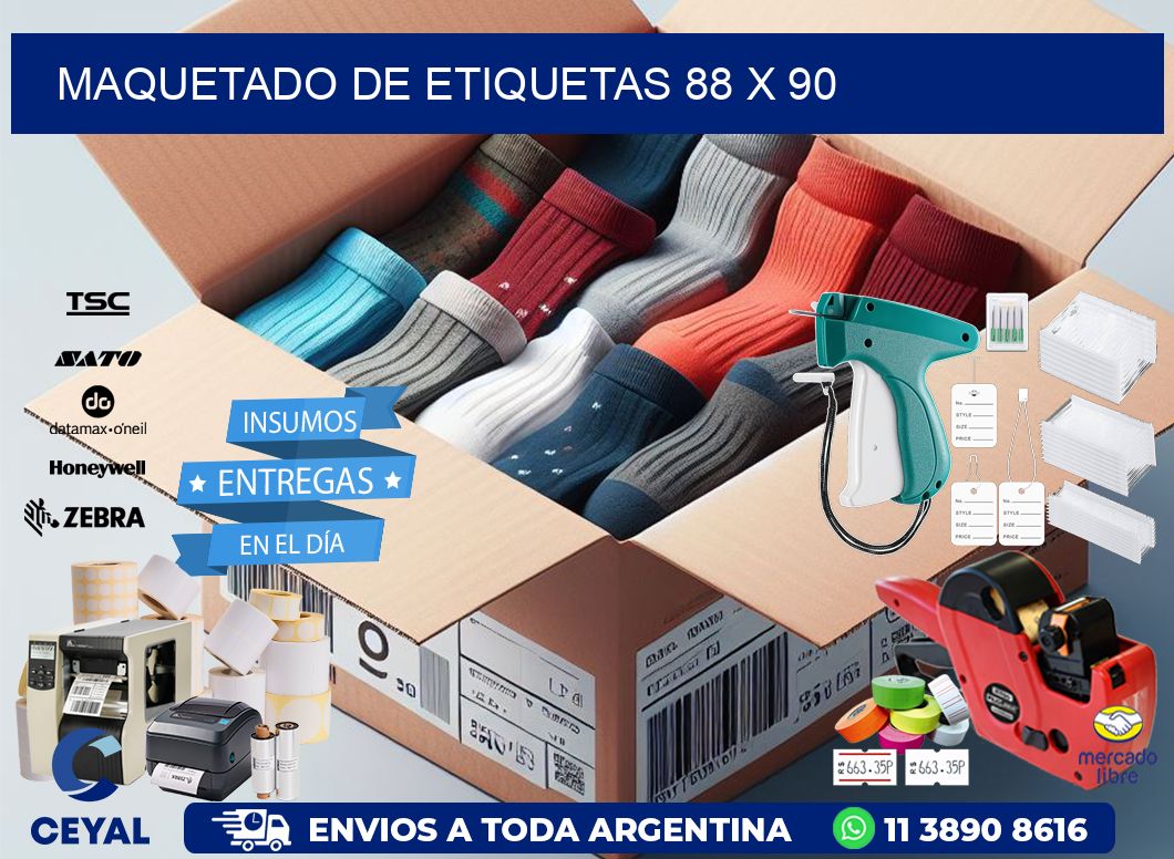 Maquetado de etiquetas 88 x 90