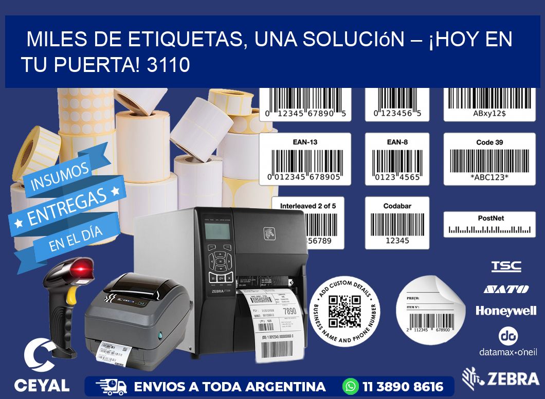 Miles de Etiquetas, Una Solución – ¡Hoy en tu Puerta! 3110