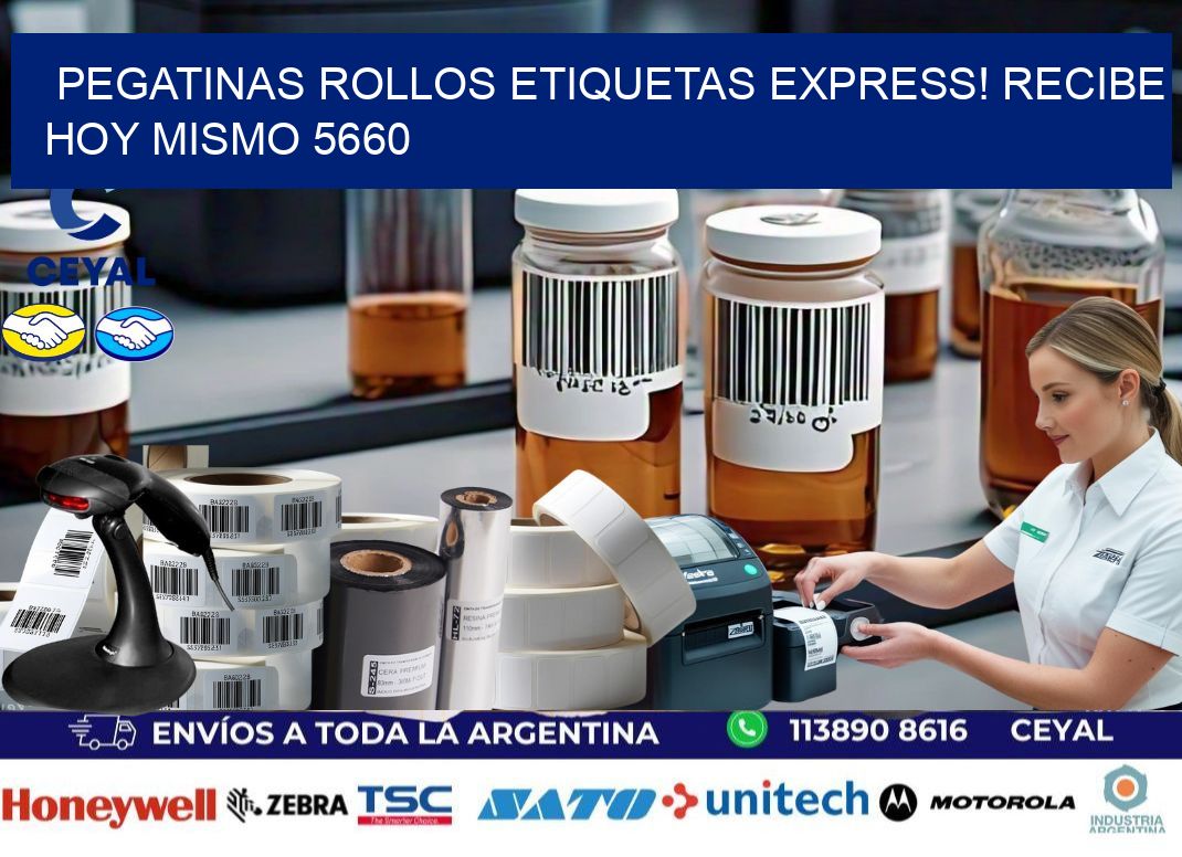 Pegatinas rollos etiquetas Express! Recibe Hoy Mismo 5660