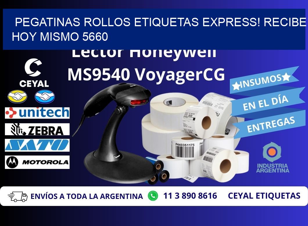 Pegatinas rollos etiquetas Express! Recibe Hoy Mismo 5660