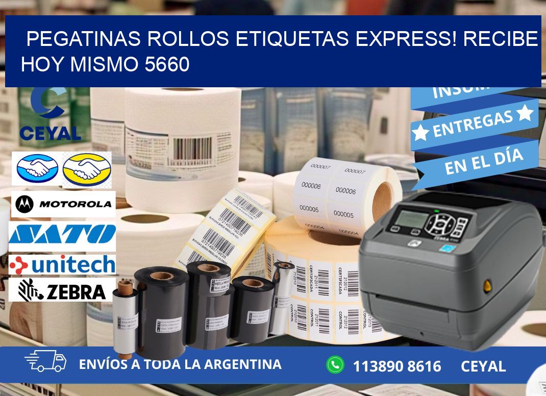 Pegatinas rollos etiquetas Express! Recibe Hoy Mismo 5660