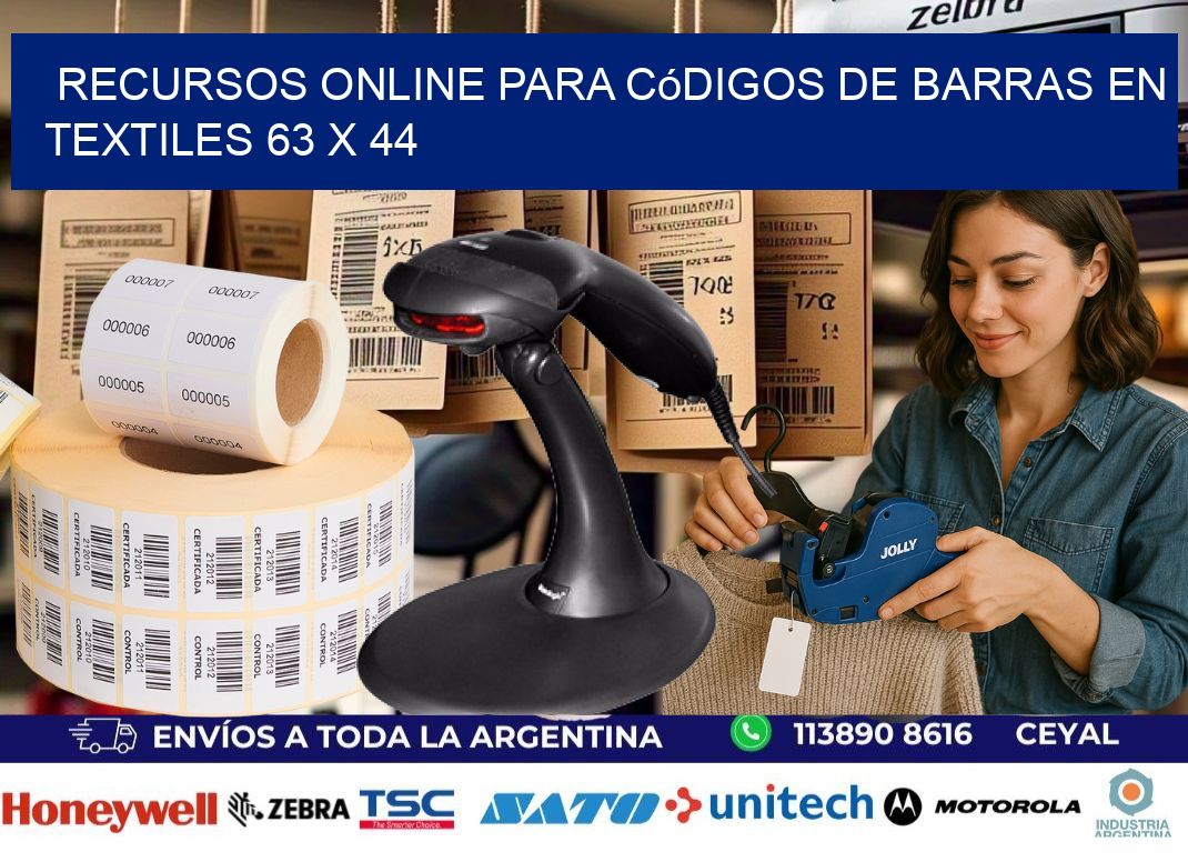 Recursos Online para Códigos de Barras en Textiles 63 x 44