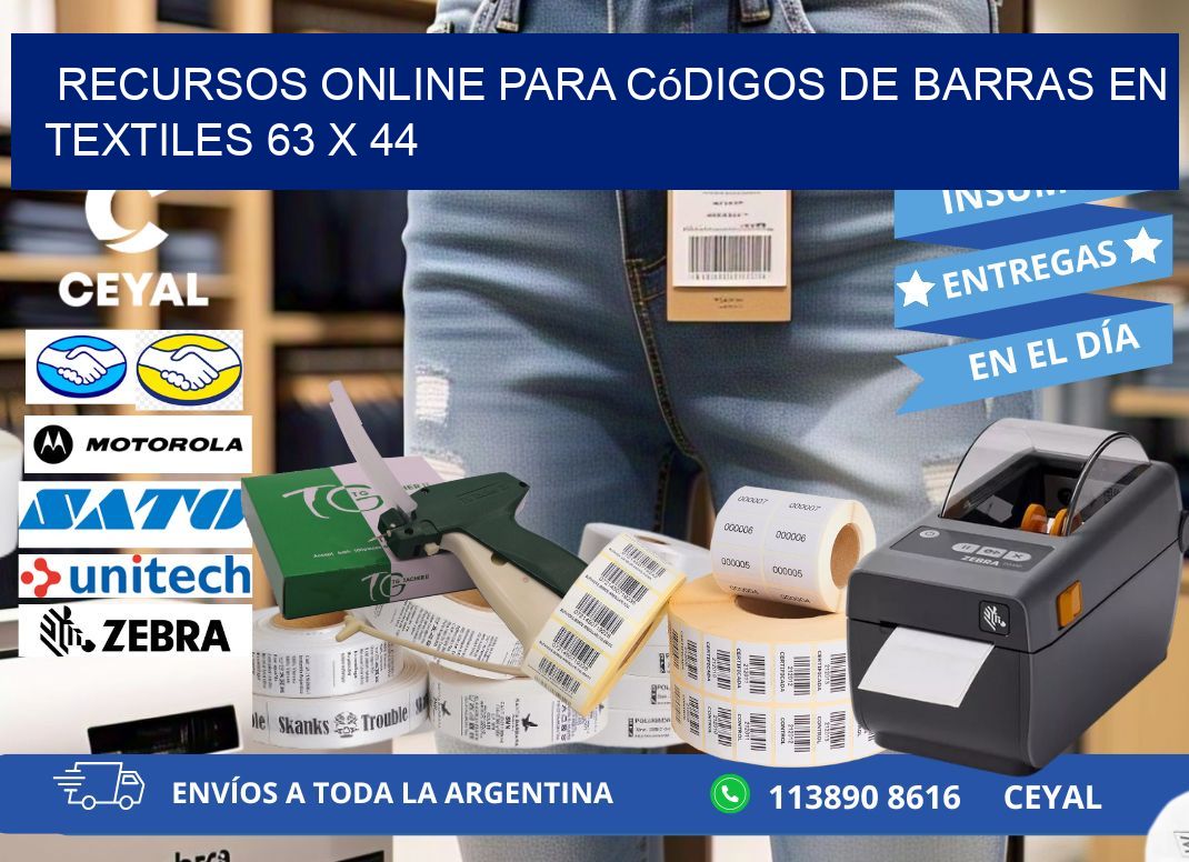 Recursos Online para Códigos de Barras en Textiles 63 x 44
