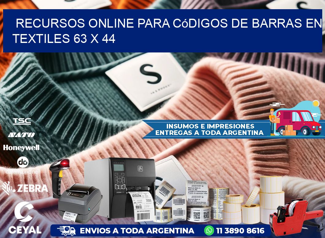 Recursos Online para Códigos de Barras en Textiles 63 x 44