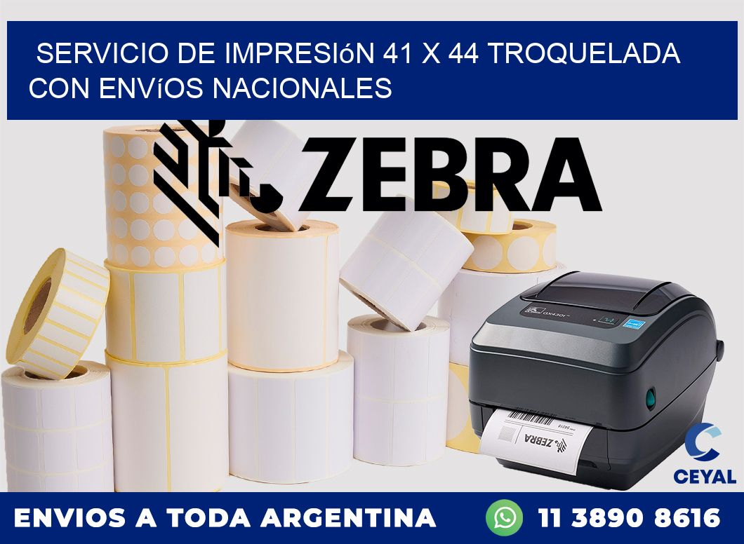 Servicio de impresión 41 x 44 troquelada con envíos nacionales