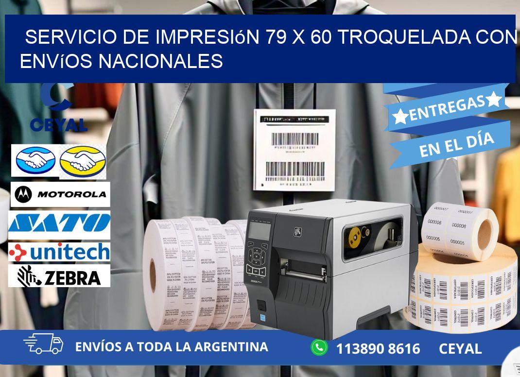 Servicio de impresión 79 x 60 troquelada con envíos nacionales