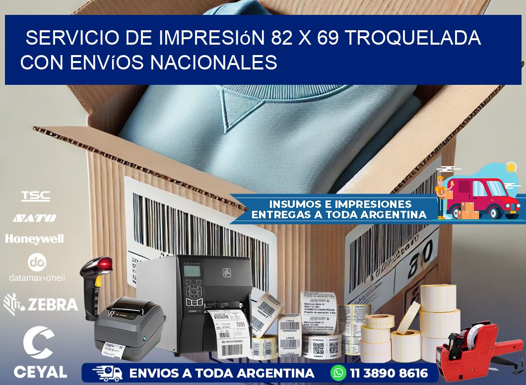 Servicio de impresión 82 x 69 troquelada con envíos nacionales