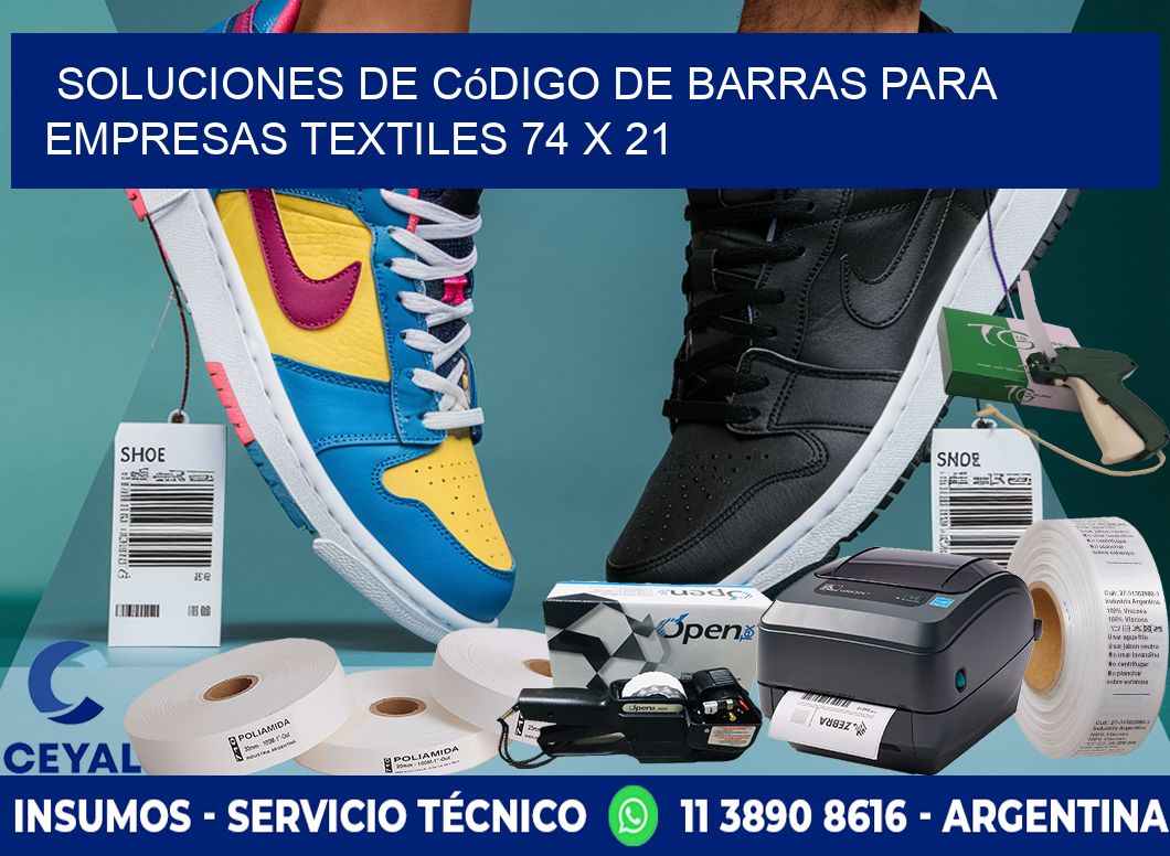 Soluciones de Código de Barras para Empresas Textiles 74 x 21