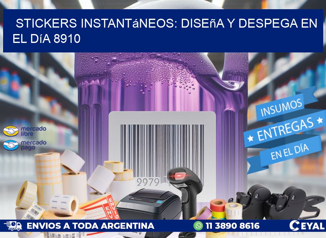 Stickers Instantáneos: Diseña y Despega en el Día 8910