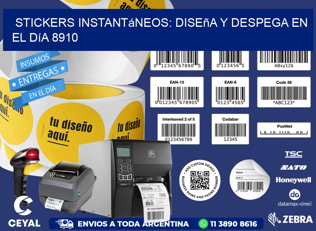 Stickers Instantáneos: Diseña y Despega en el Día 8910
