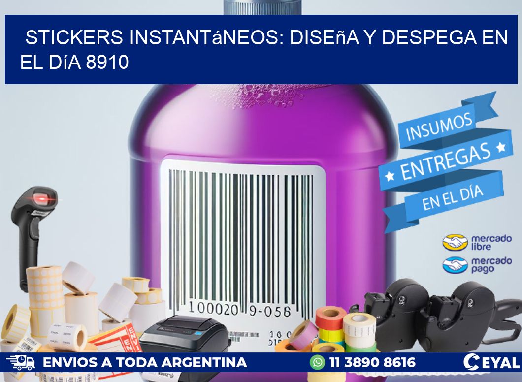 Stickers Instantáneos: Diseña y Despega en el Día 8910