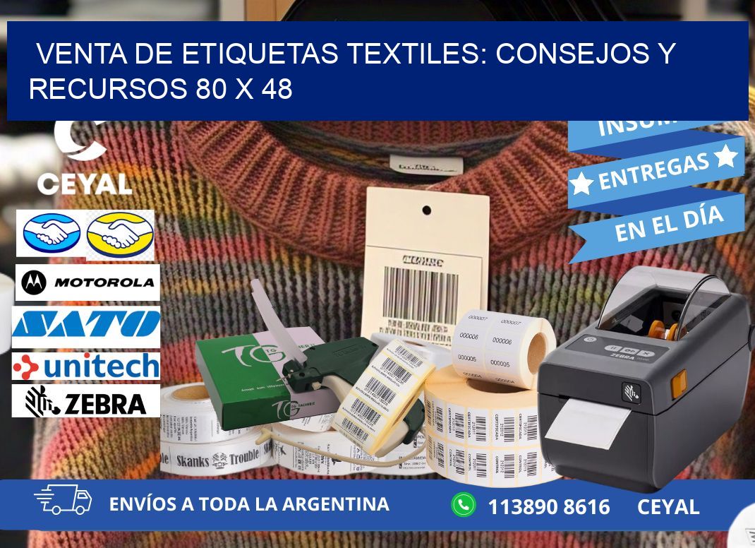 Venta de Etiquetas Textiles: Consejos y Recursos 80 x 48