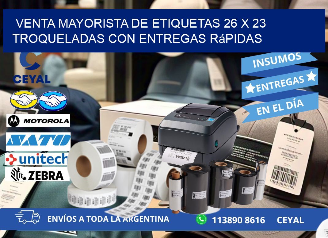 Venta mayorista de etiquetas 26 x 23 troqueladas con entregas rápidas
