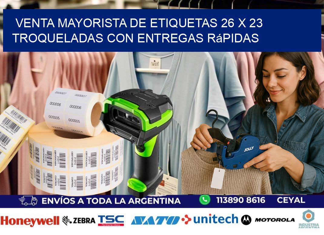 Venta mayorista de etiquetas 26 x 23 troqueladas con entregas rápidas