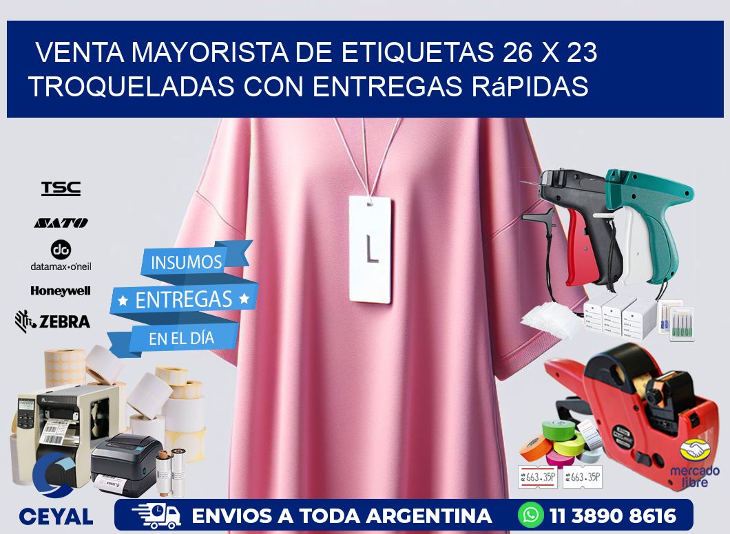 Venta mayorista de etiquetas 26 x 23 troqueladas con entregas rápidas