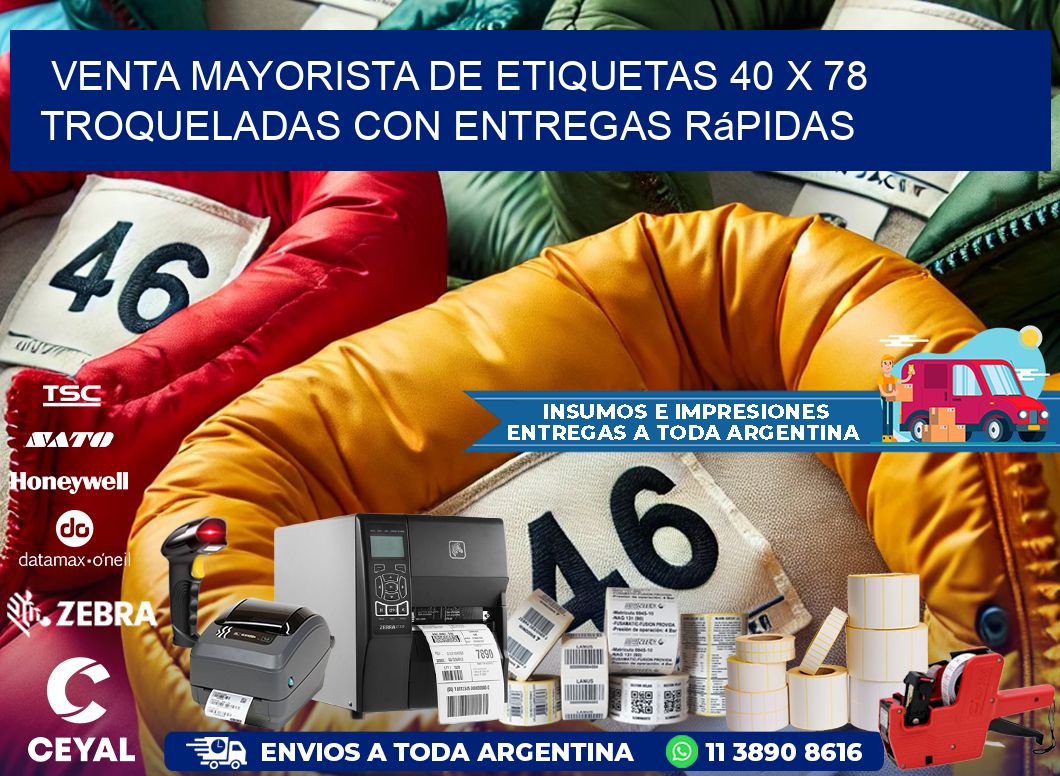 Venta mayorista de etiquetas 40 x 78 troqueladas con entregas rápidas