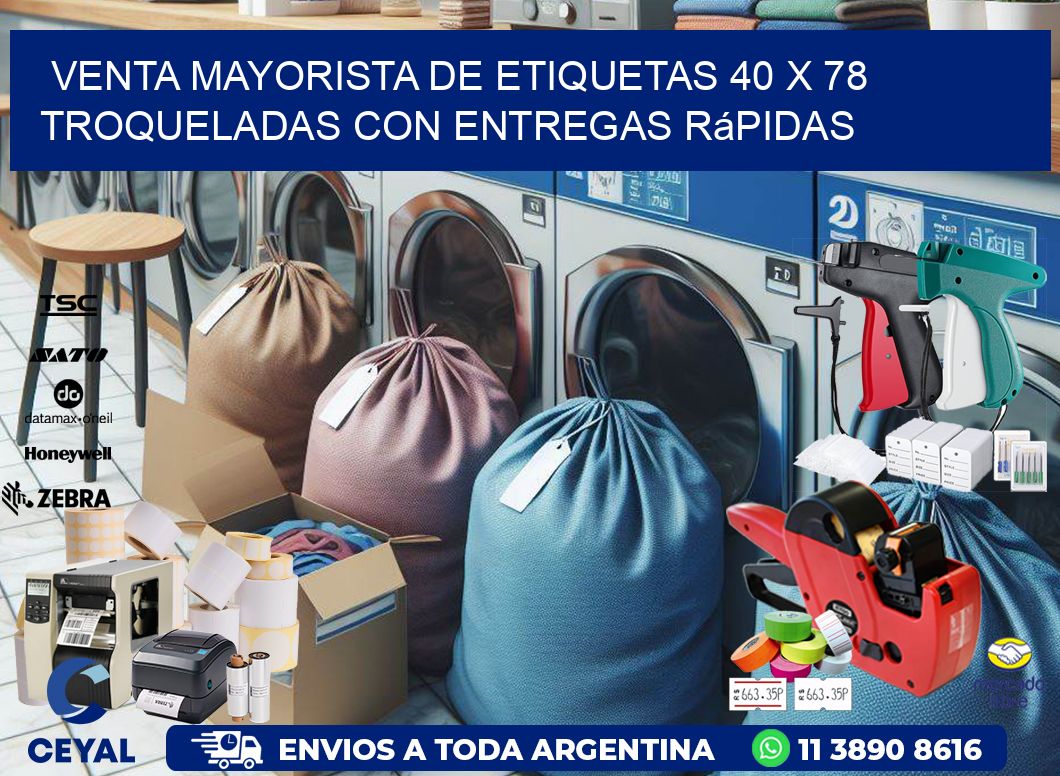 Venta mayorista de etiquetas 40 x 78 troqueladas con entregas rápidas