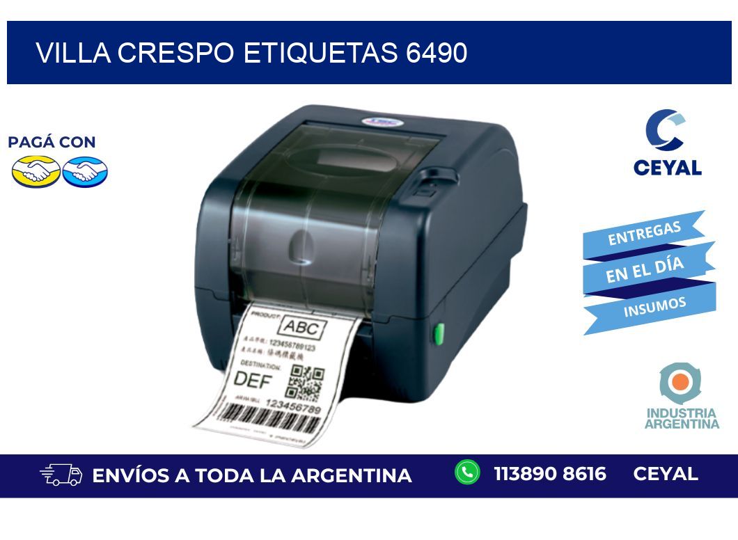 Villa Crespo etiquetas 6490