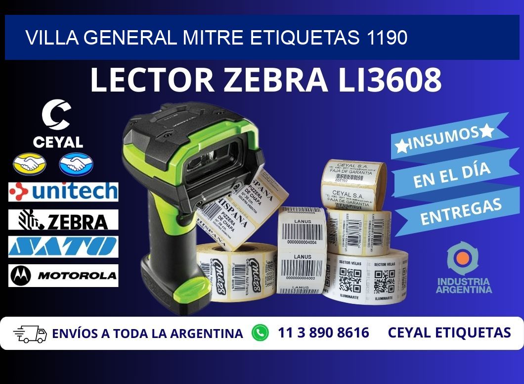 Villa General Mitre etiquetas 1190