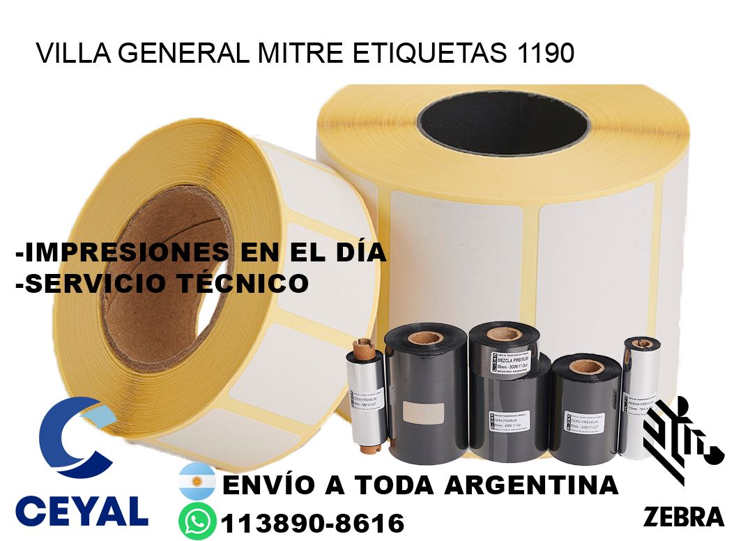 Villa General Mitre etiquetas 1190