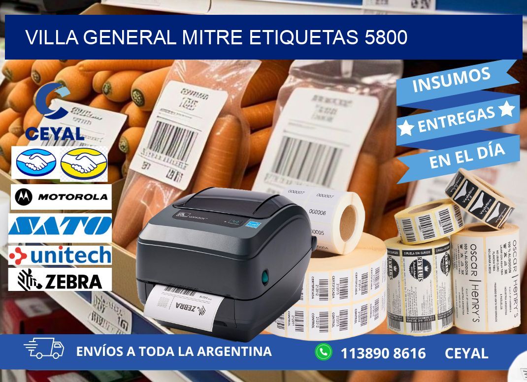 Villa General Mitre etiquetas 5800