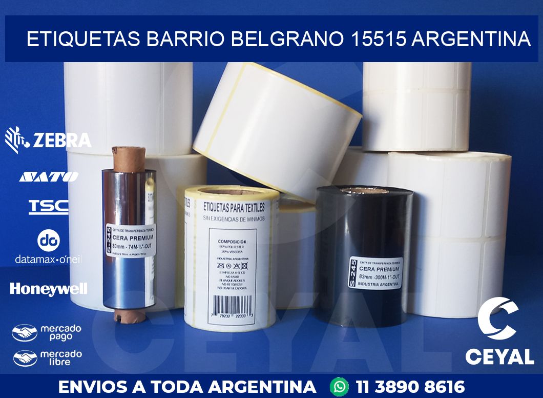 etiquetas barrio belgrano 15515 argentina