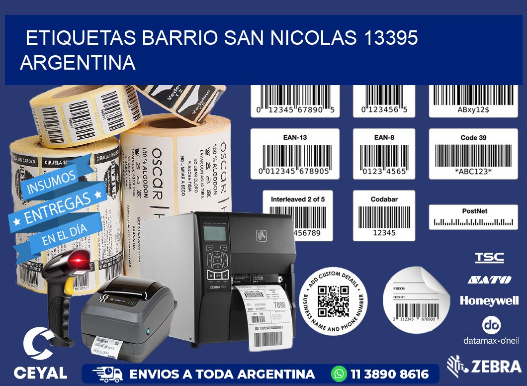 etiquetas barrio san nicolas 13395 argentina