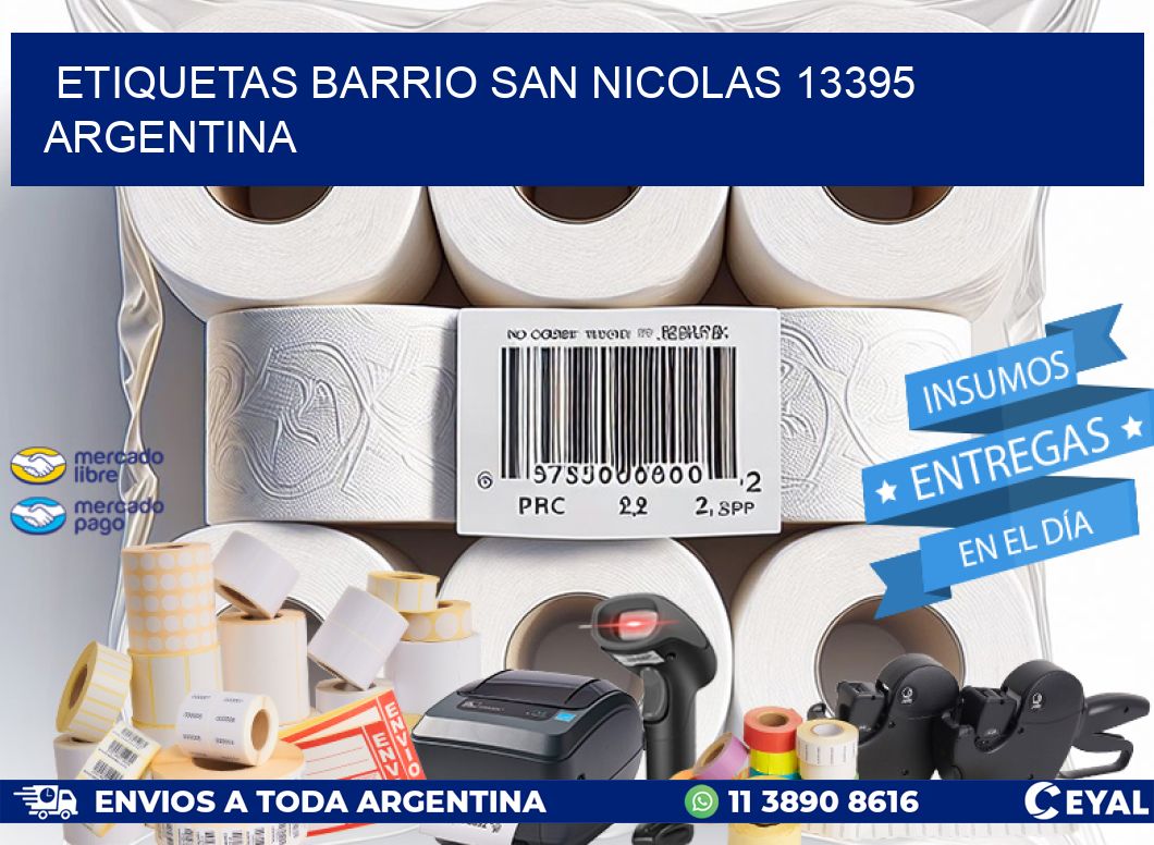etiquetas barrio san nicolas 13395 argentina