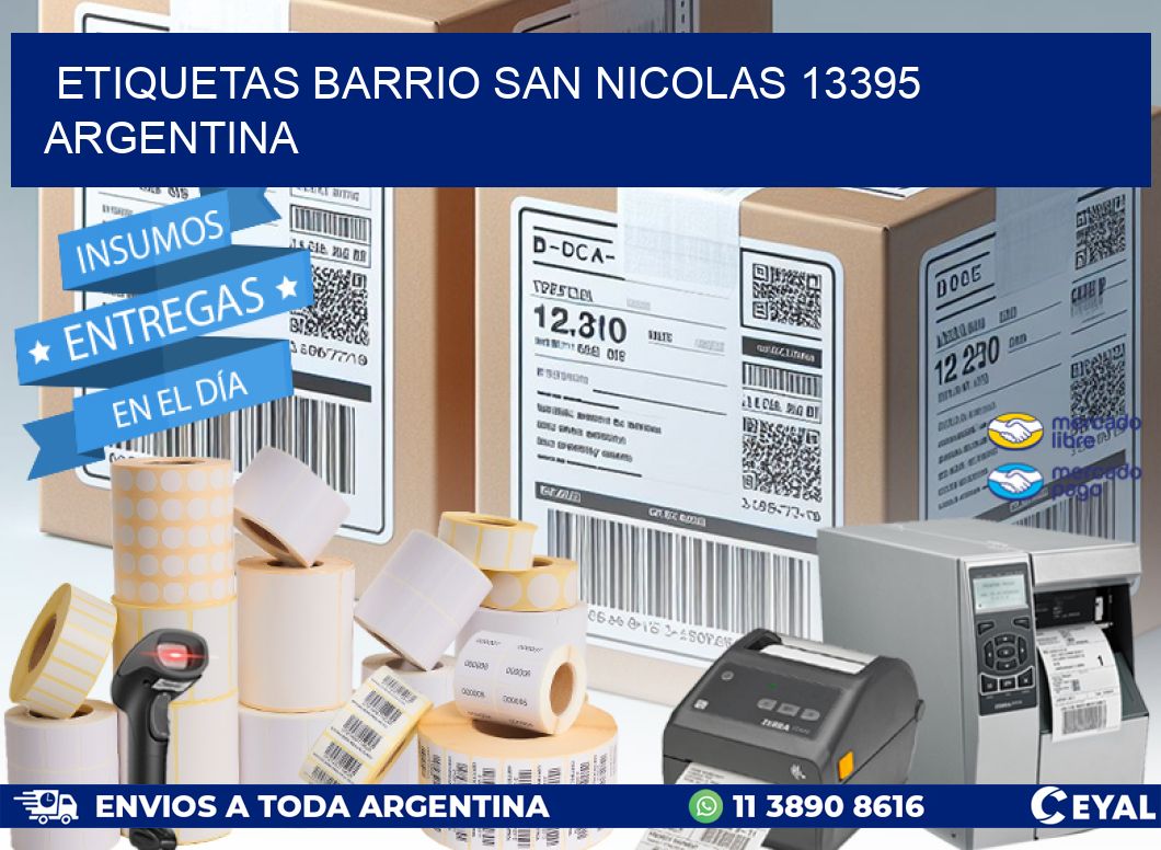 etiquetas barrio san nicolas 13395 argentina