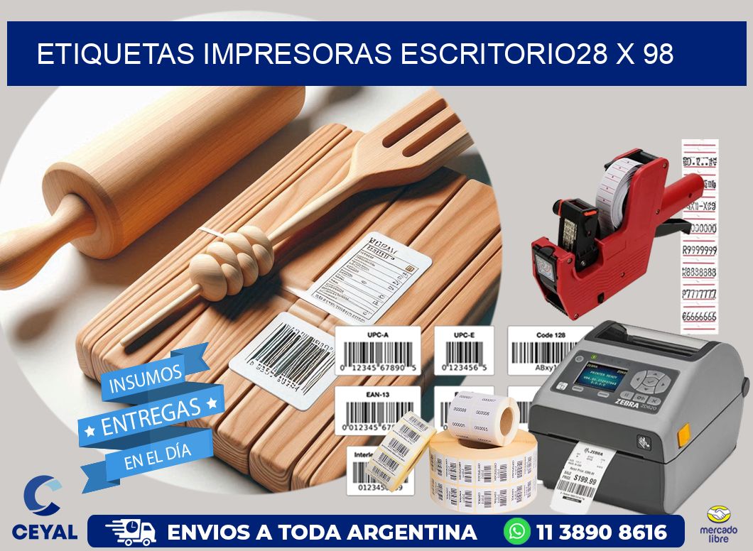 etiquetas impresoras escritorio28 x 98