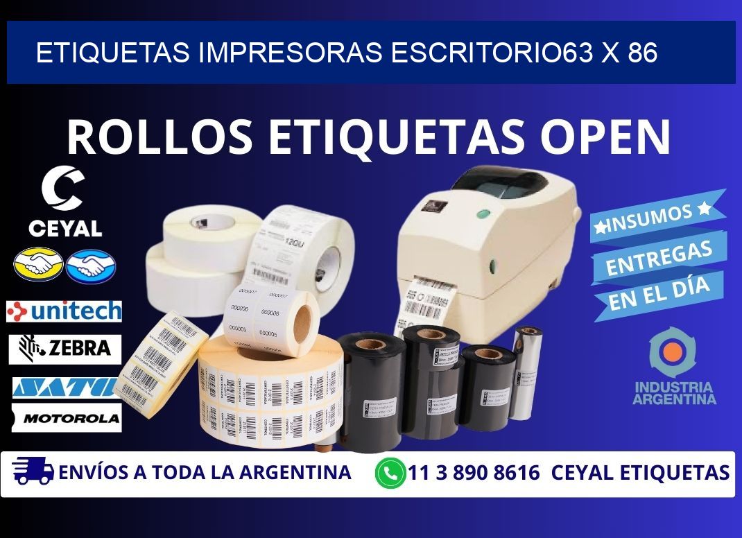 etiquetas impresoras escritorio63 x 86