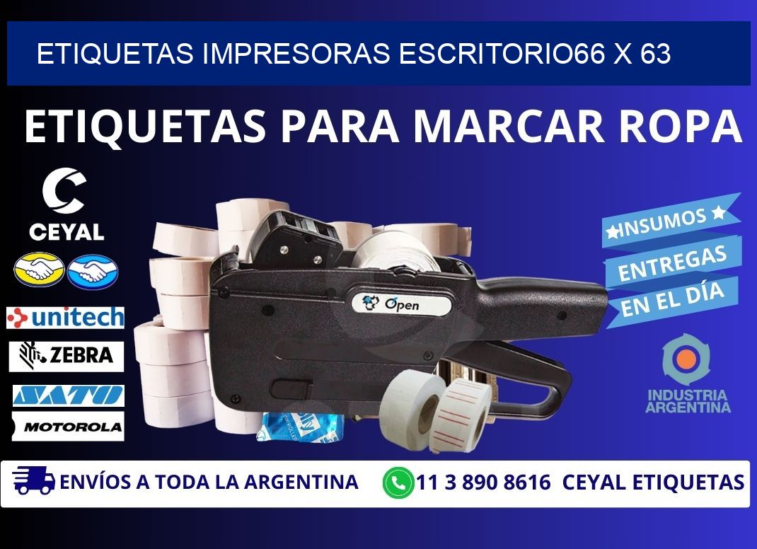 etiquetas impresoras escritorio66 x 63