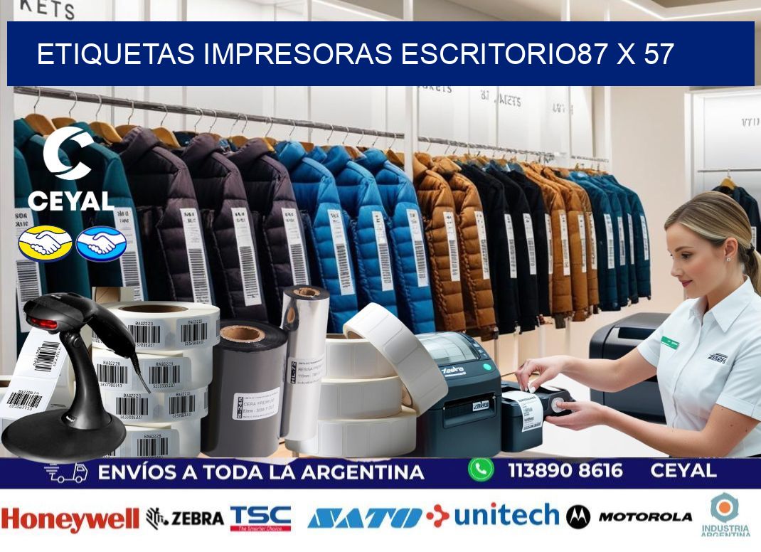 etiquetas impresoras escritorio87 x 57