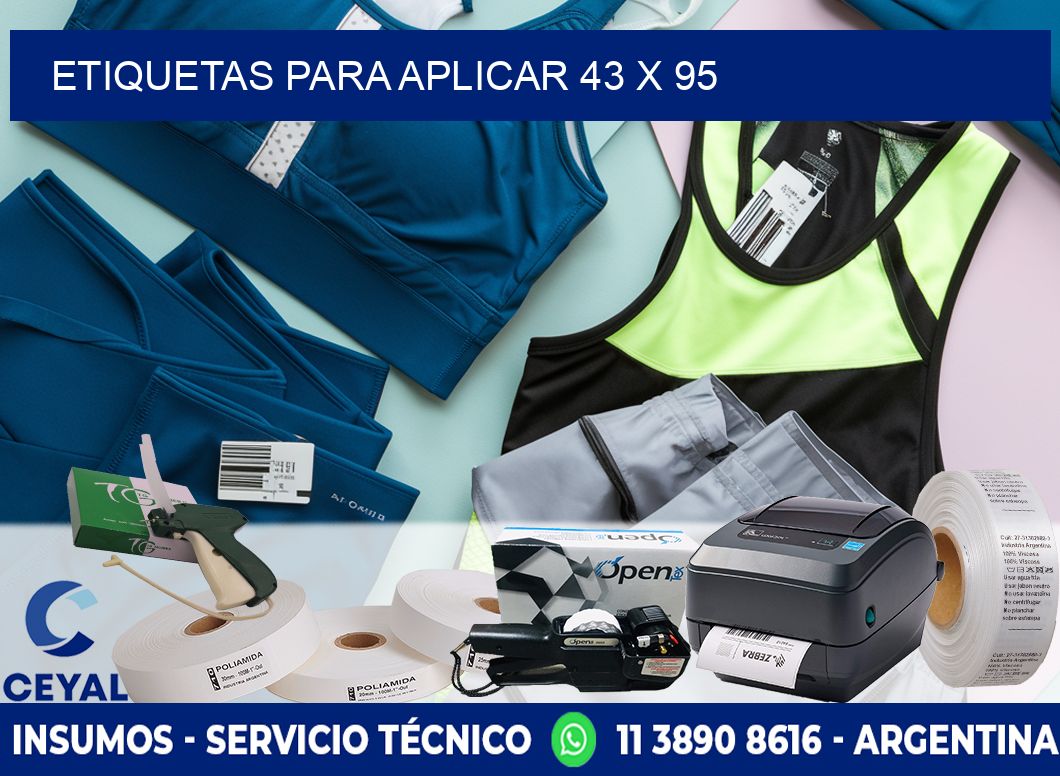 etiquetas para aplicar 43 x 95