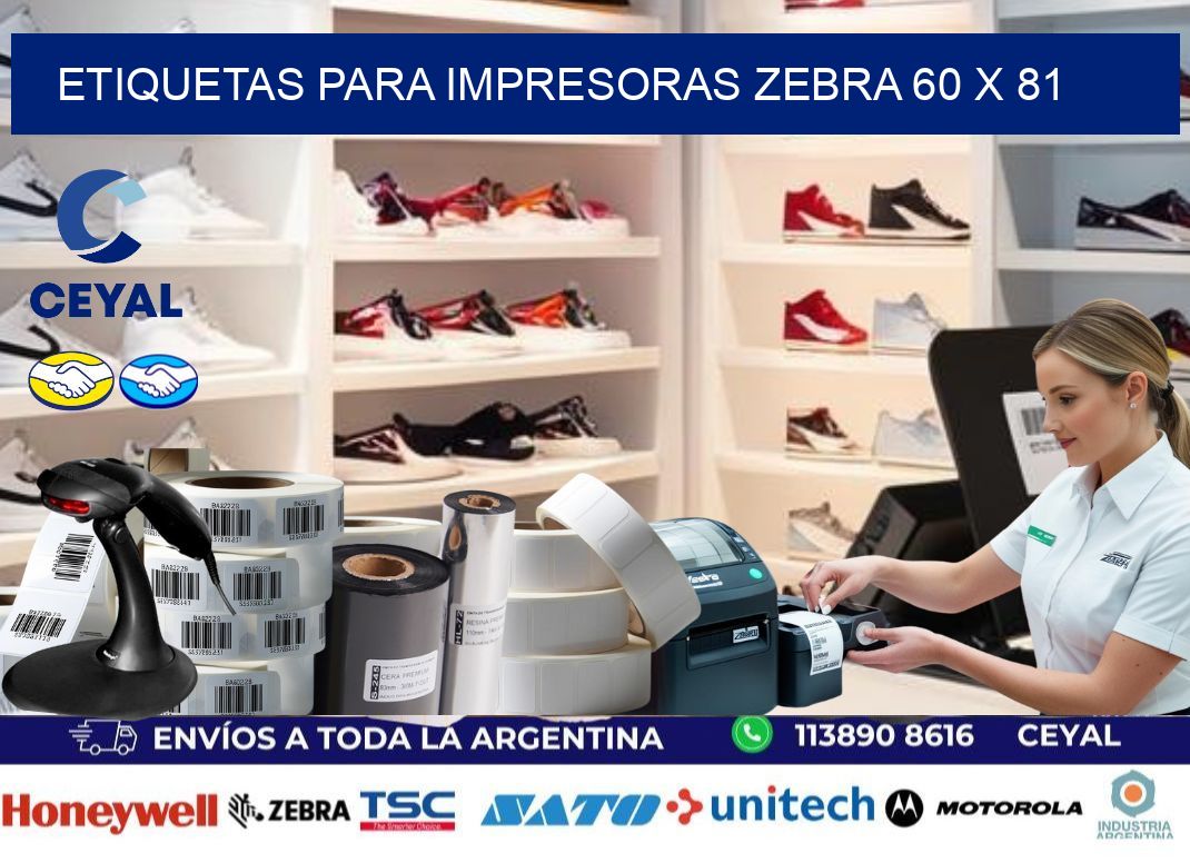 etiquetas para impresoras zebra 60 x 81