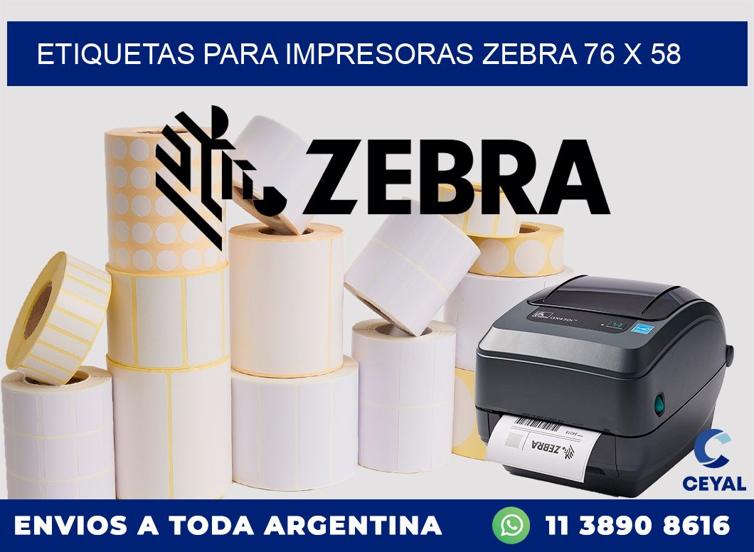 etiquetas para impresoras zebra 76 x 58
