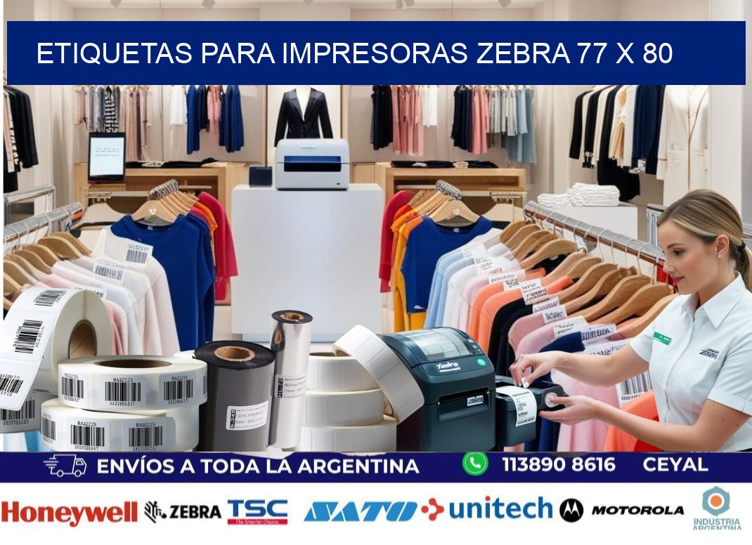 etiquetas para impresoras zebra 77 x 80